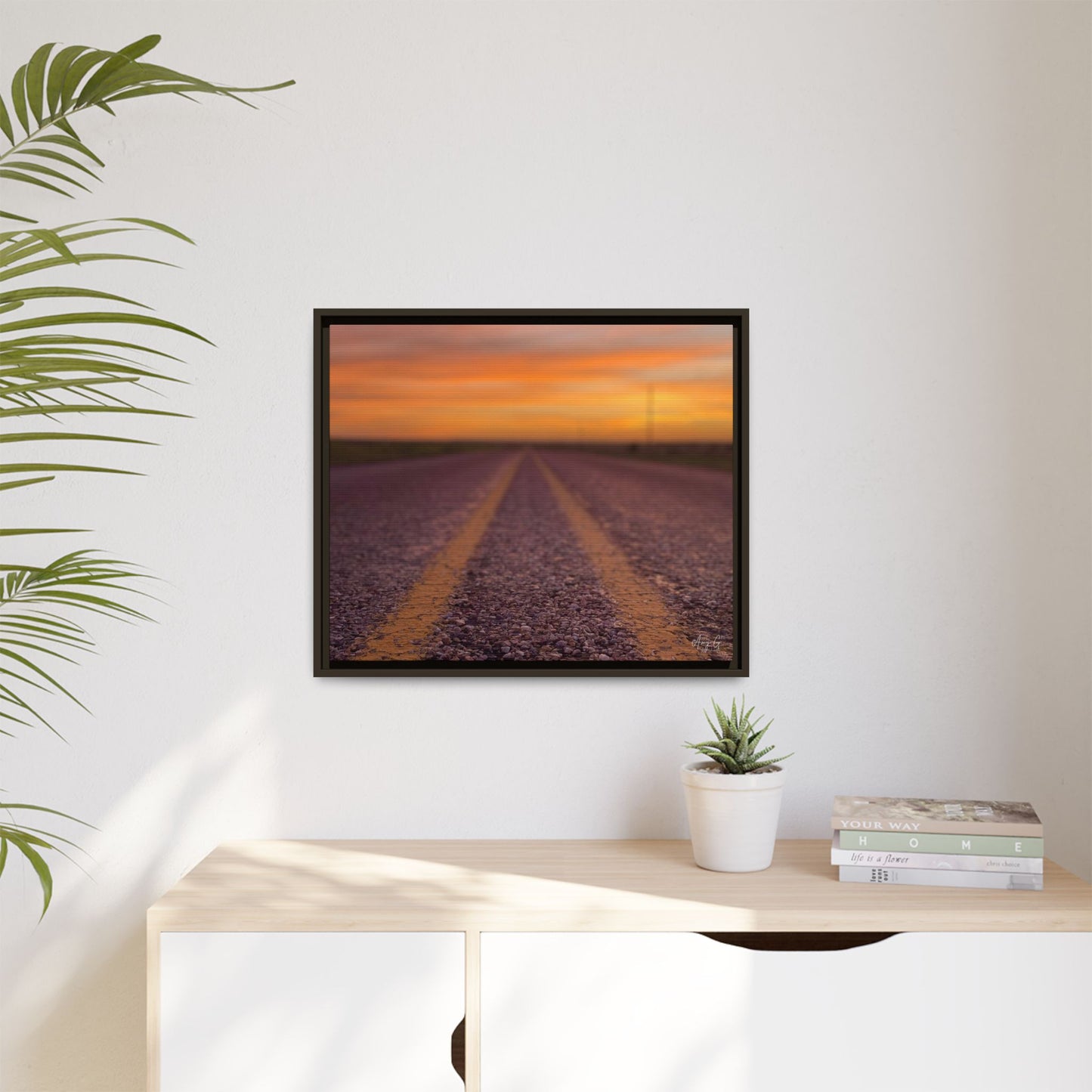 Highways and the Biways Sunset, Gallery Canvas Wraps, Vertical Frame