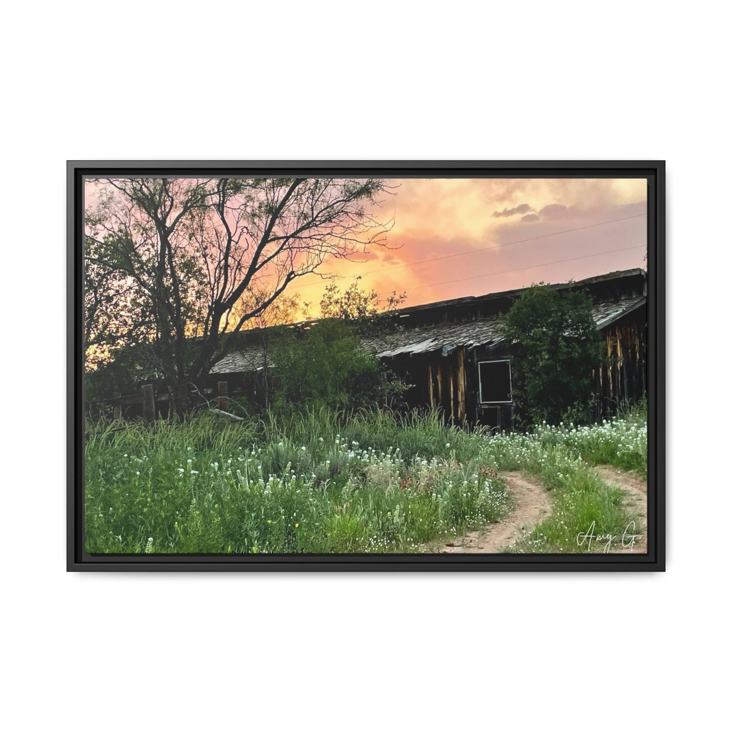 Stable, Matte Canvas, Black Frame