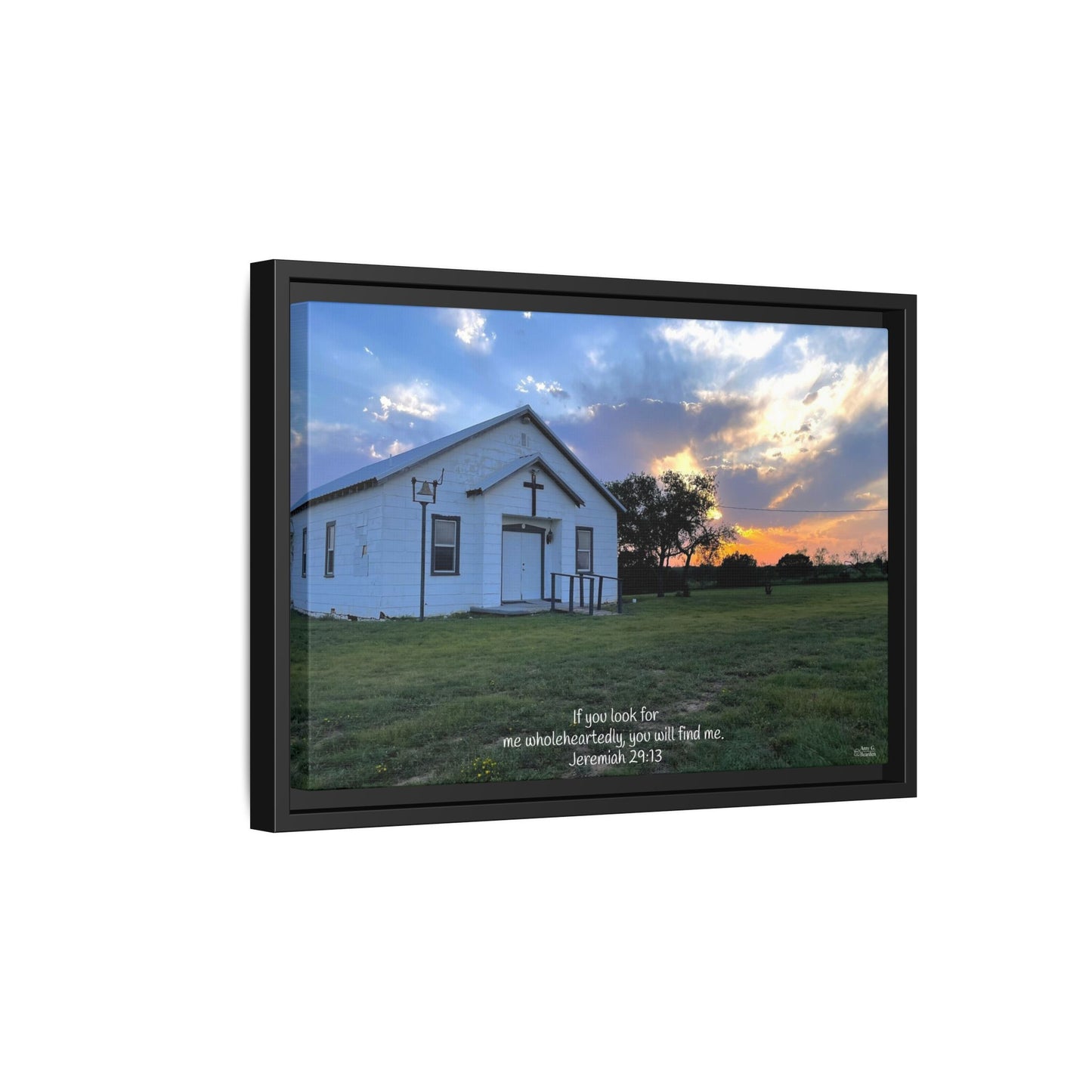 Jeremiah 29:13, Matte Canvas, Framed (Multi-color)