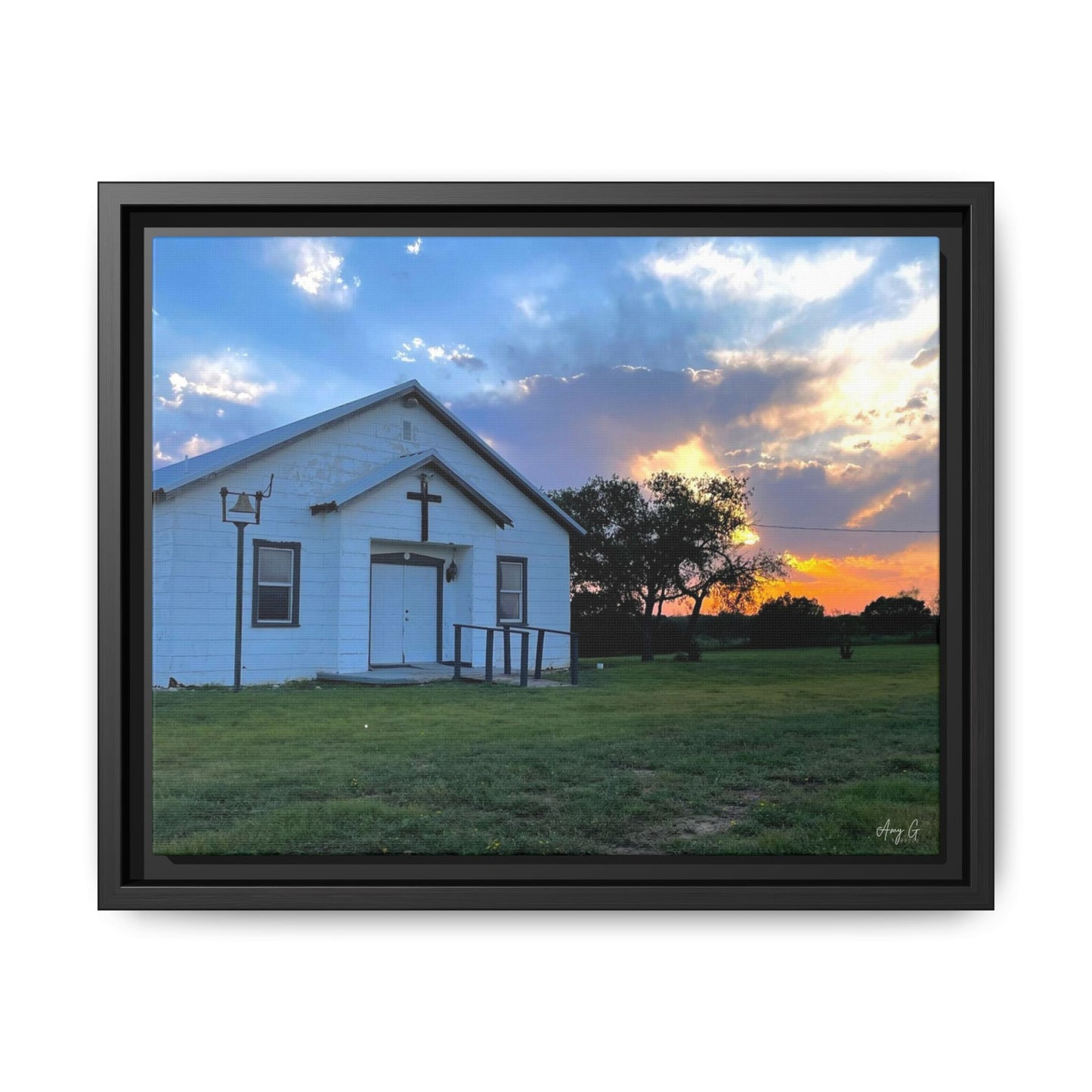 Chapel Sunset, Gallery Canvas Wraps, Horizontal Frame