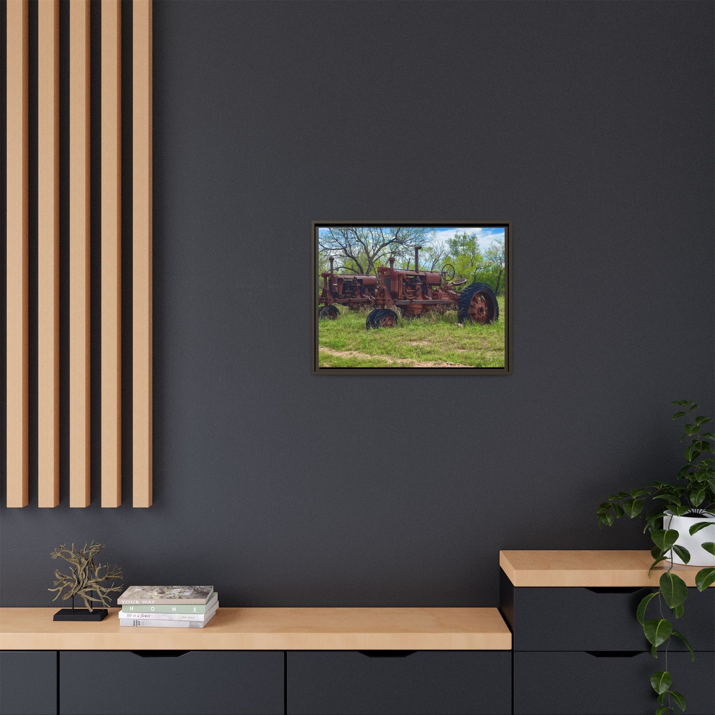 Twin Tractors, Gallery Canvas Wraps, Vertical Frame