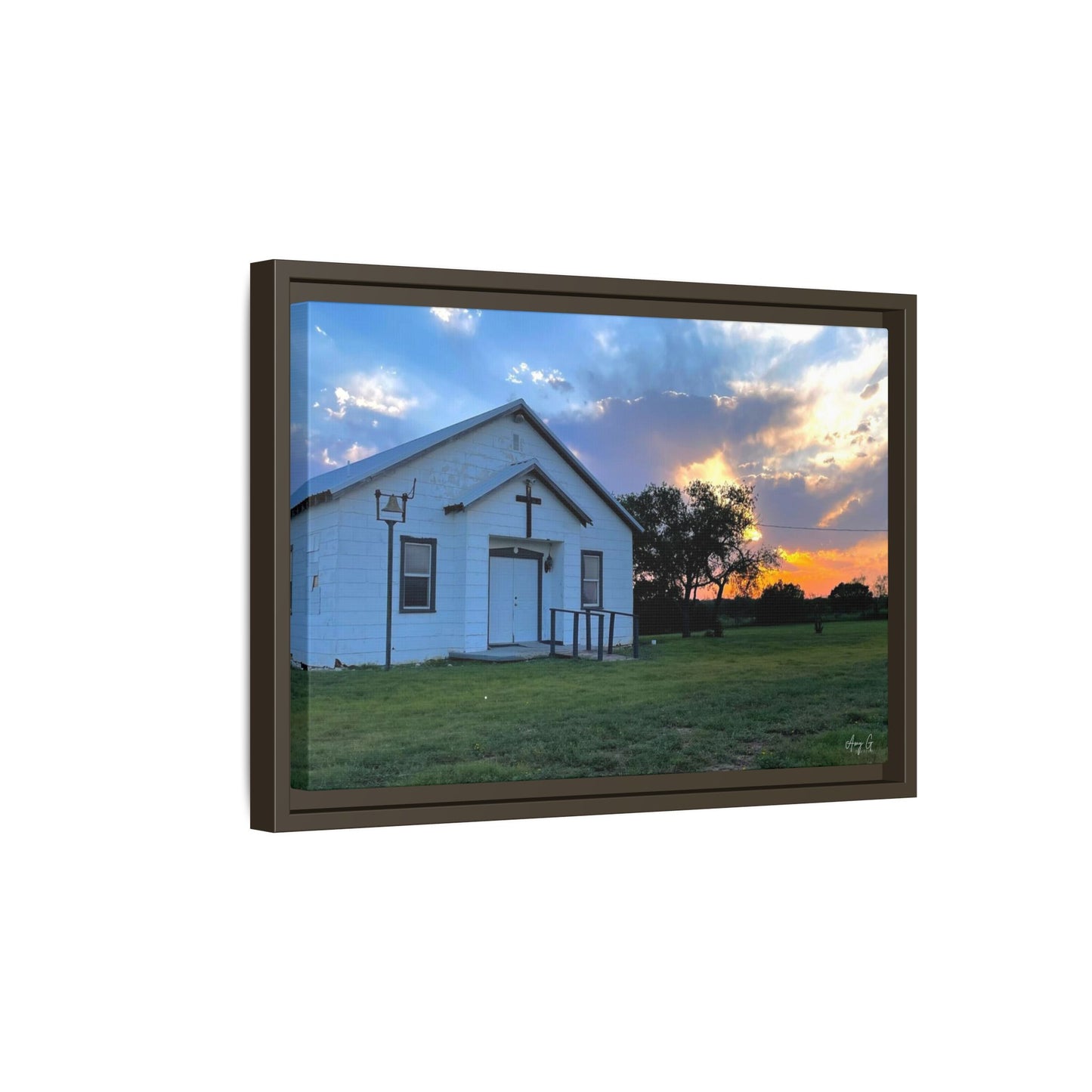 Chapel Sunset, Gallery Canvas Wraps, Horizontal Frame