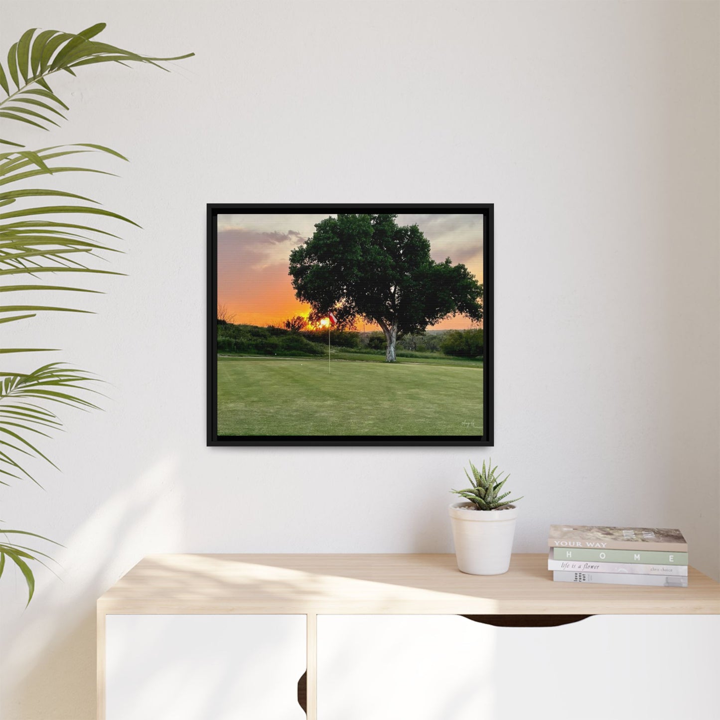 Golf Green sunset, Gallery Canvas Wraps, Horizontal Frame
