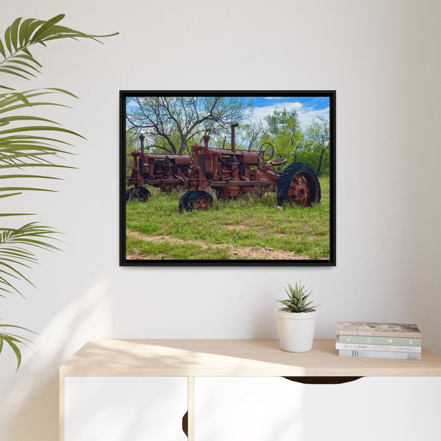 Twin Tractors, Gallery Canvas Wraps, Vertical Frame