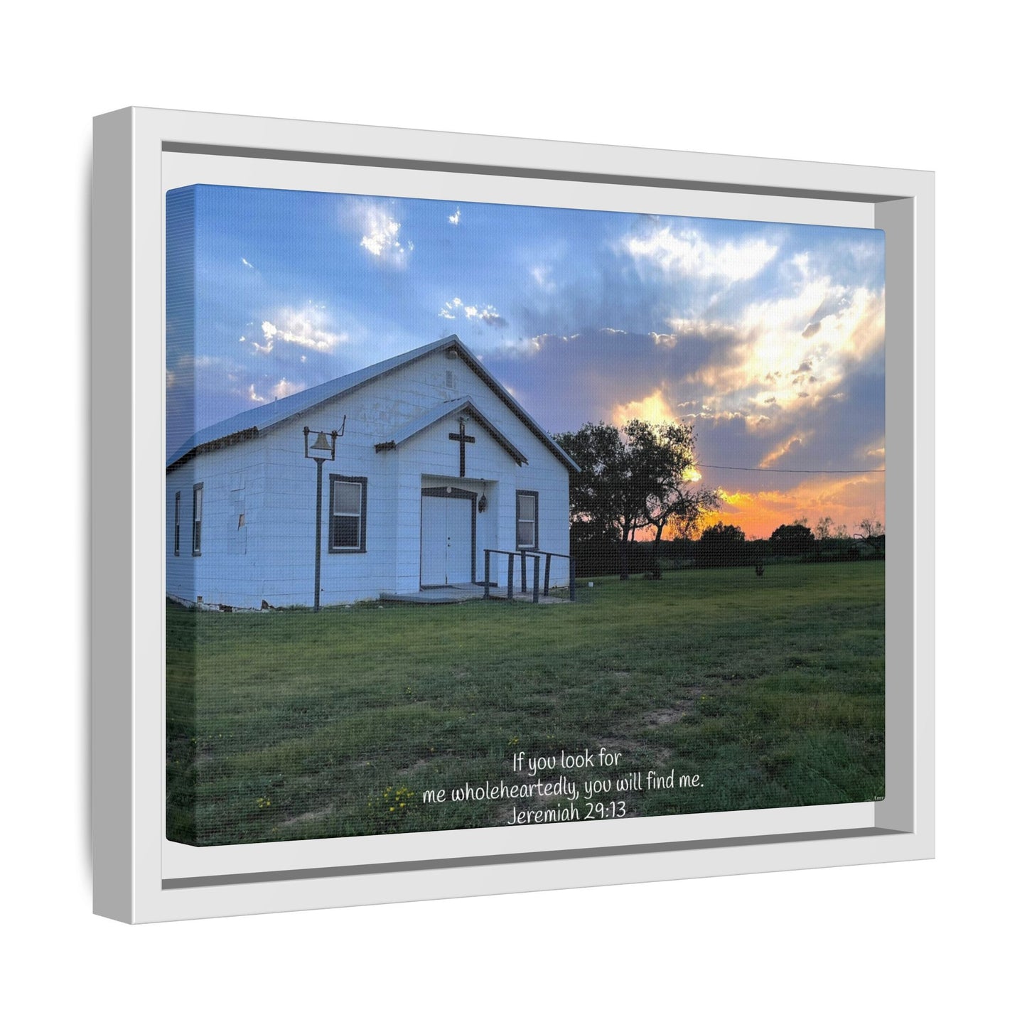 Jeremiah 29:13, Matte Canvas, Framed (Multi-color)