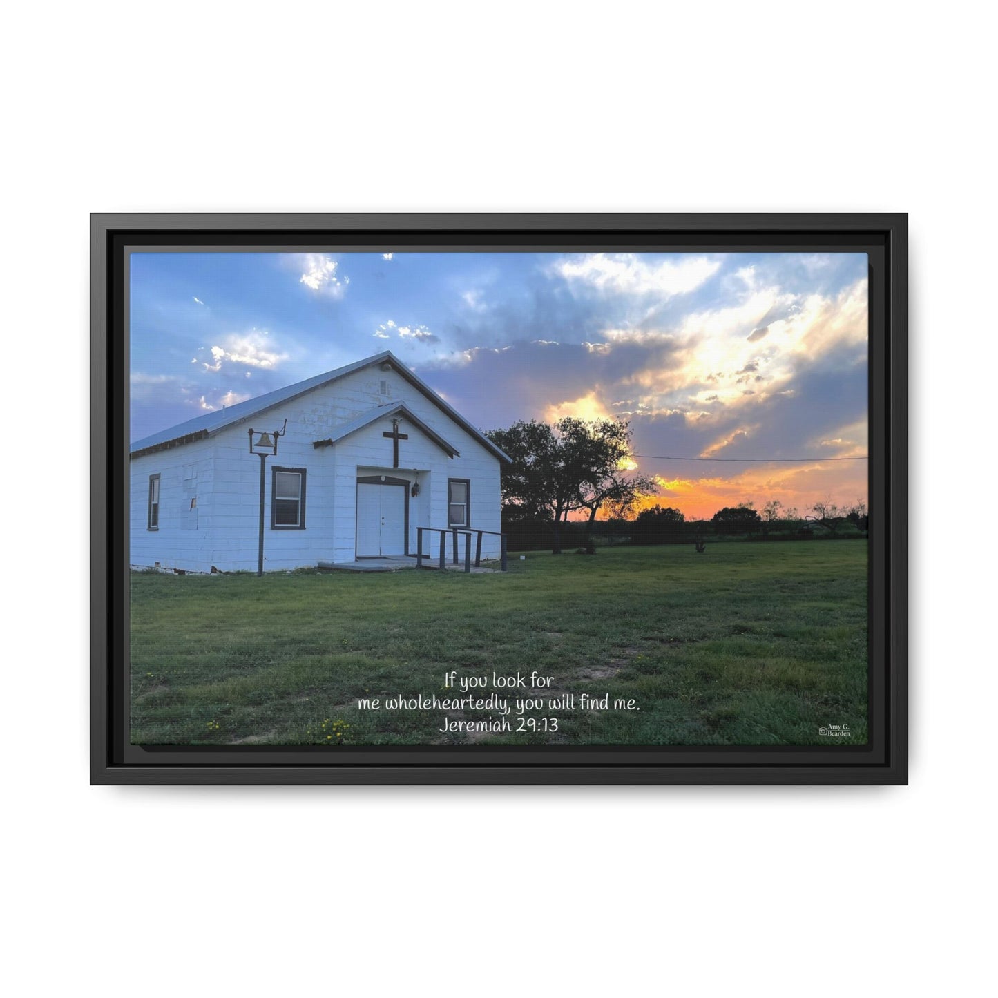 Jeremiah 29:13, Matte Canvas, Framed (Multi-color)