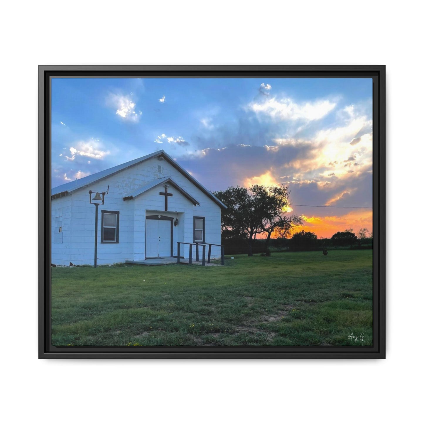 Chapel Sunset, Gallery Canvas Wraps, Horizontal Frame