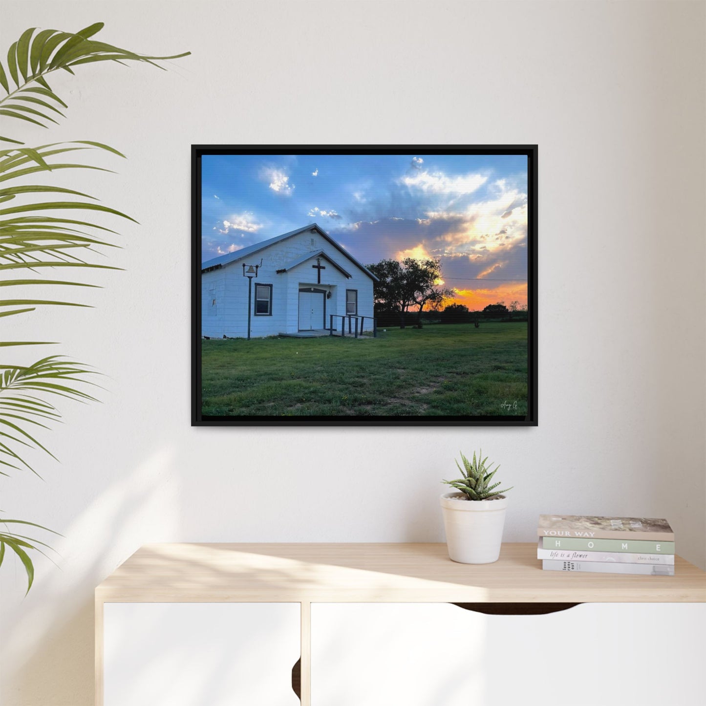 Chapel Sunset, Gallery Canvas Wraps, Horizontal Frame