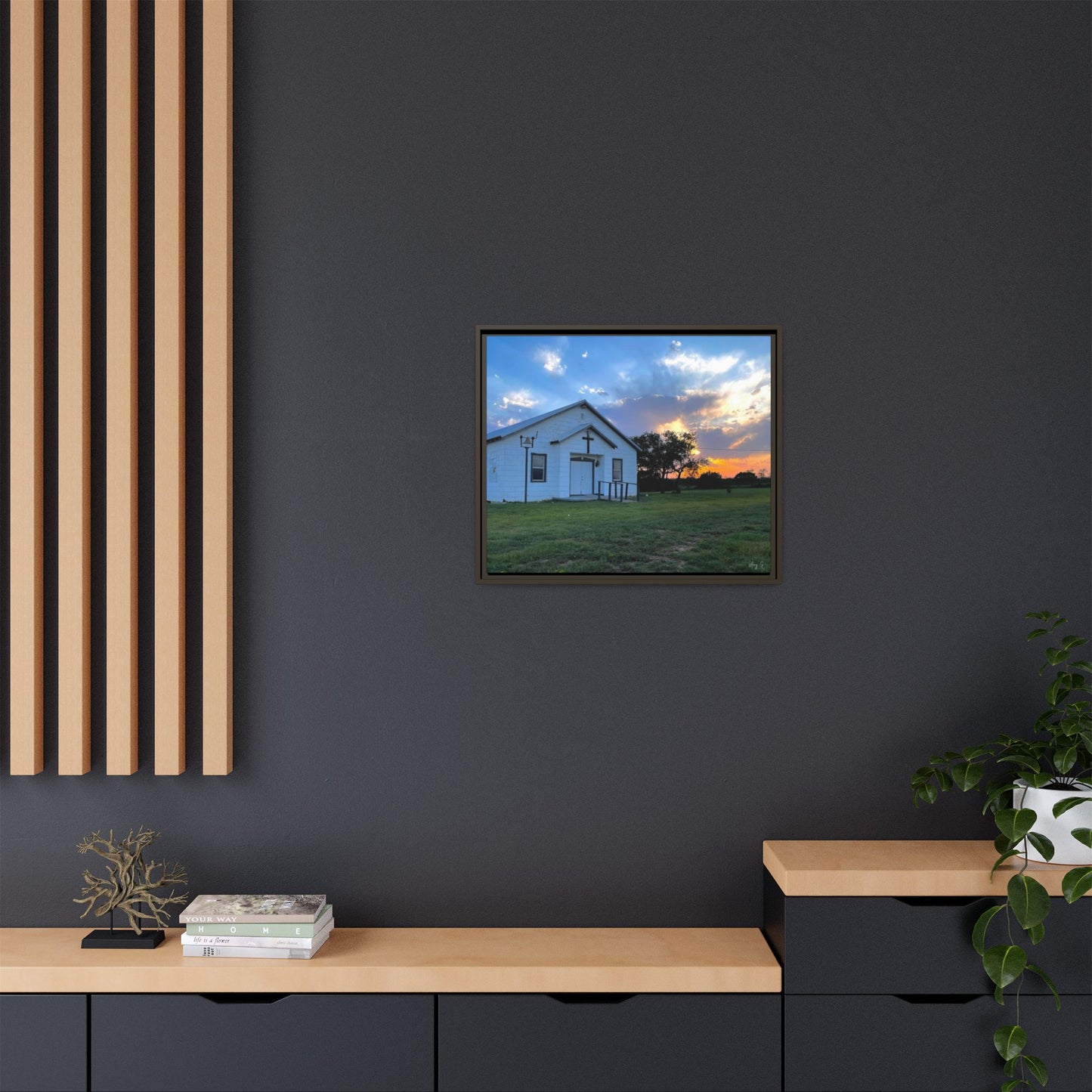 Chapel Sunset, Gallery Canvas Wraps, Horizontal Frame