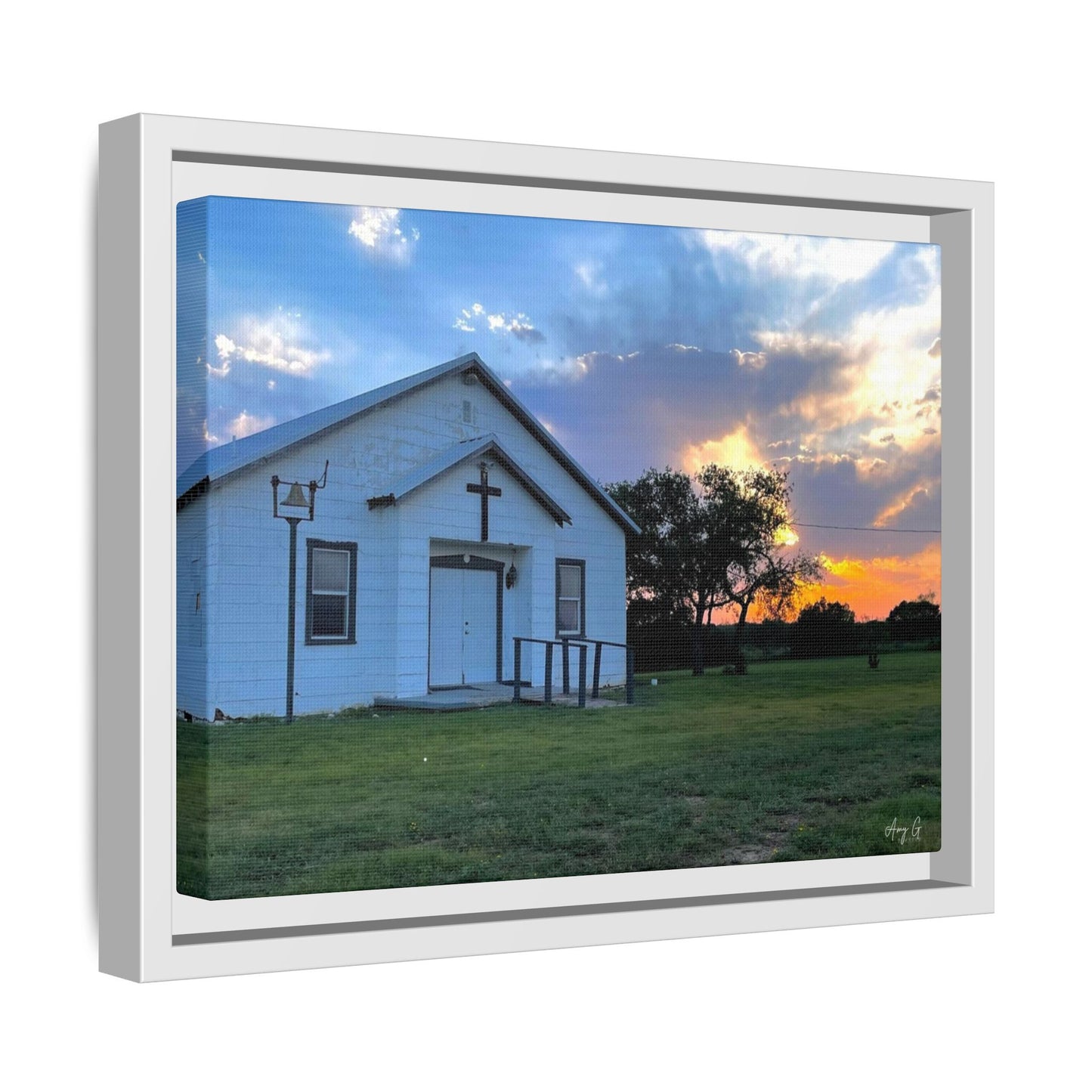 Chapel Sunset, Gallery Canvas Wraps, Horizontal Frame