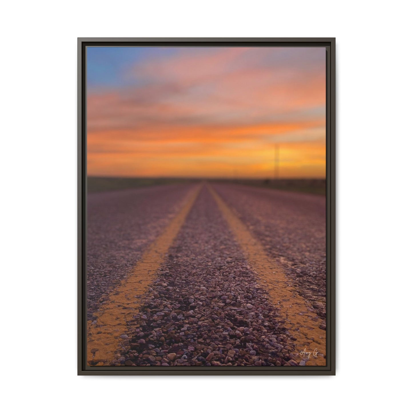 Highways and the Biways Sunset, Gallery Canvas Wraps, Vertical Frame