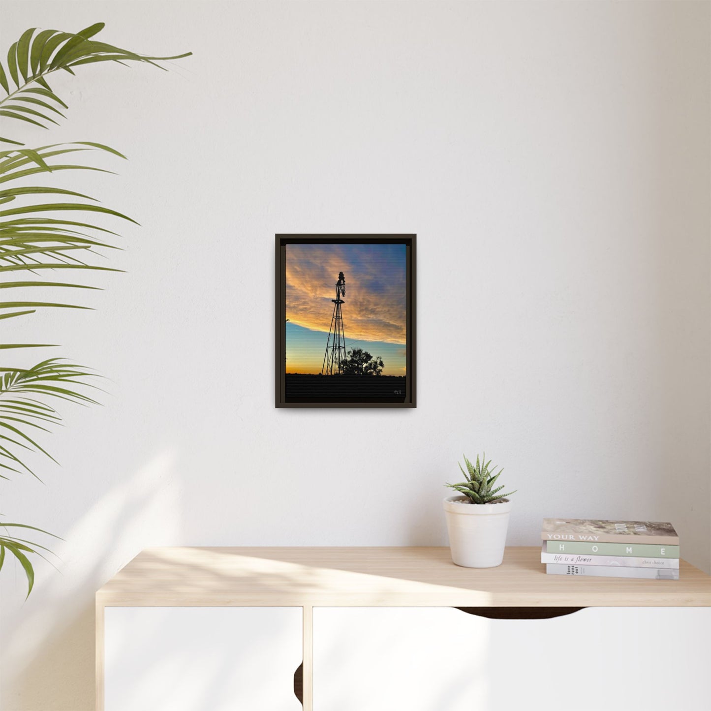 Windmill Sunset, Gallery Canvas Wraps, Vertical Frame