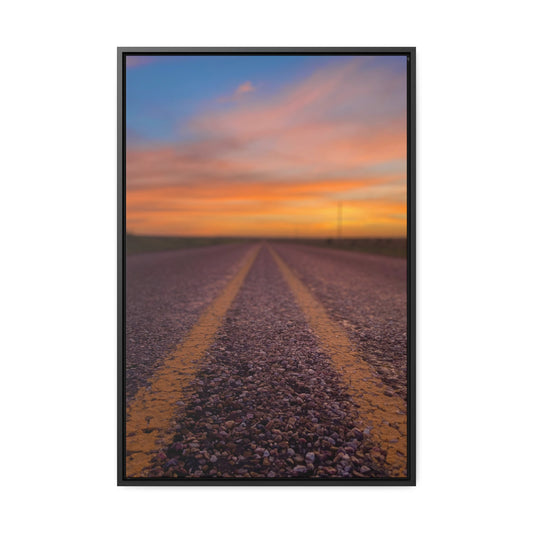 Highways and the Biways Sunset, Gallery Canvas Wraps, Vertical Frame