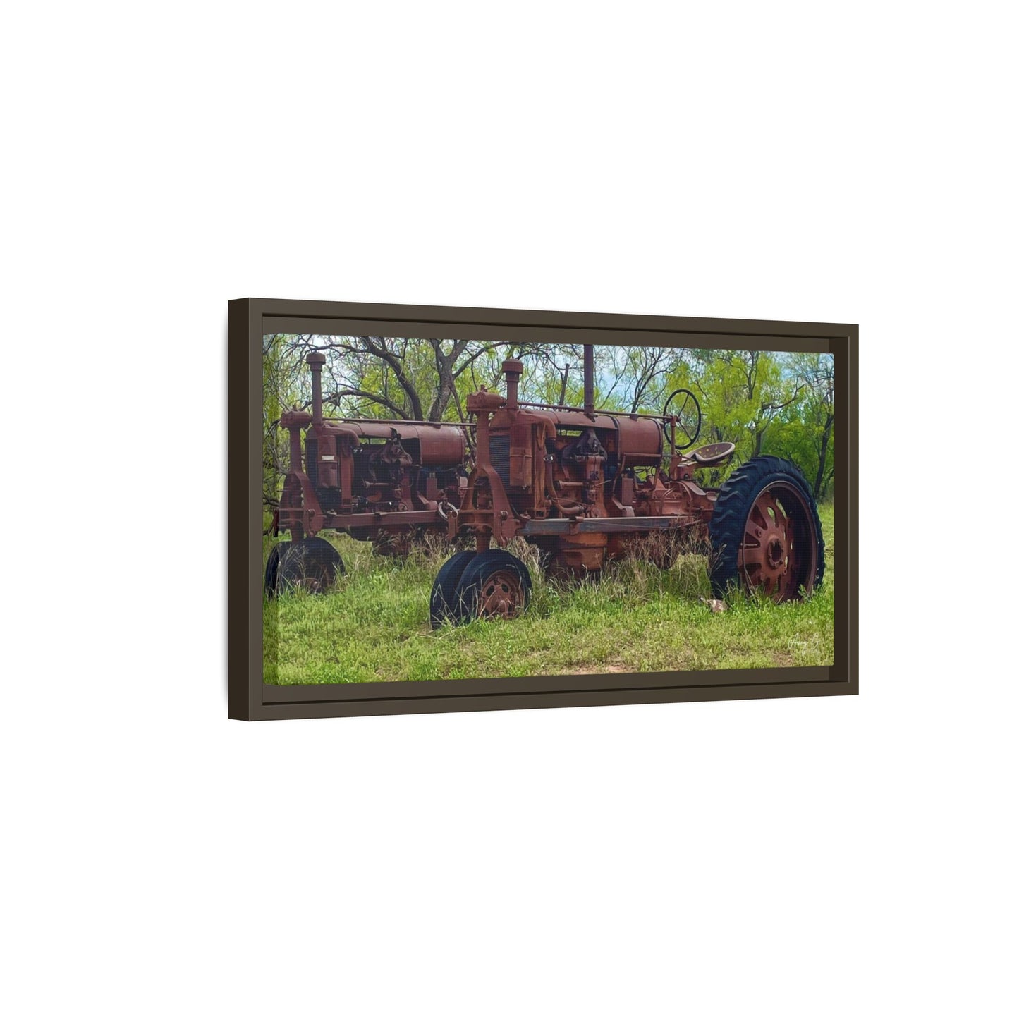 Twin Tractors, Gallery Canvas Wraps, Vertical Frame
