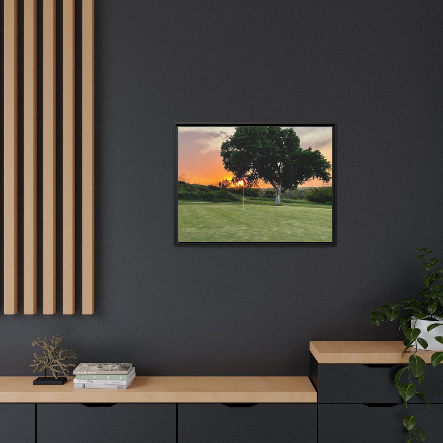 Golf Green sunset, Gallery Canvas Wraps, Horizontal Frame