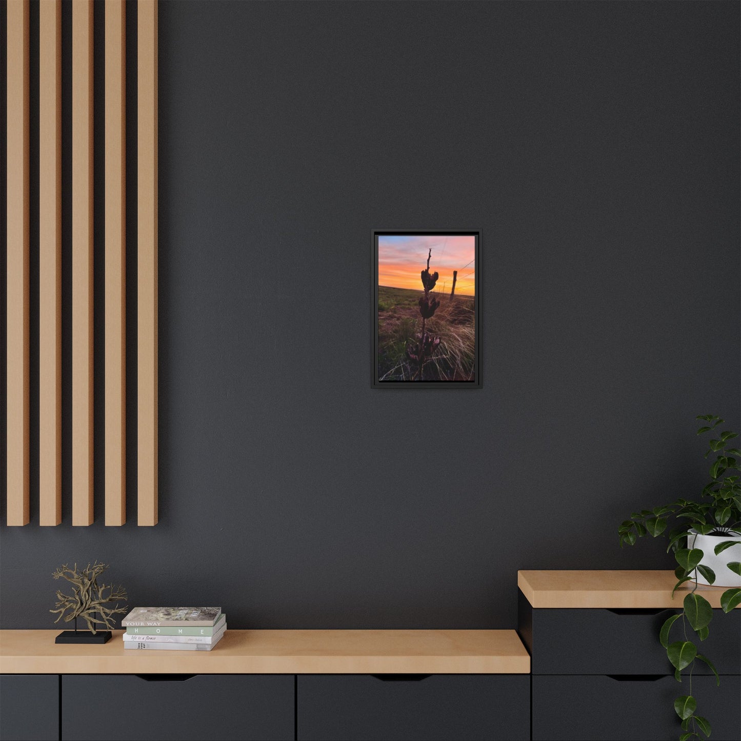 Native Yucca, Sunset, Gallery Canvas Wraps, Vertical Frame