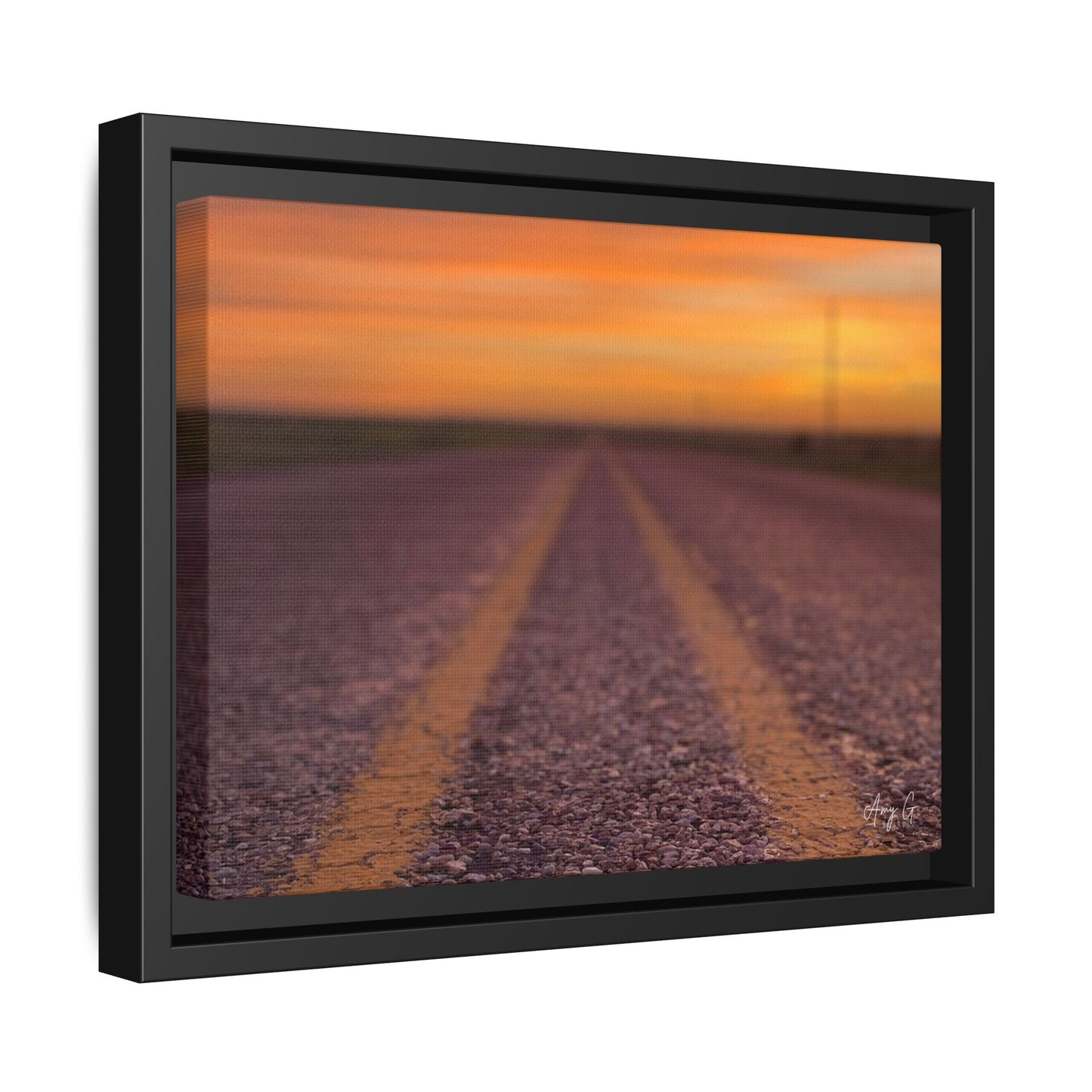 Highways and the Biways Sunset, Gallery Canvas Wraps, Vertical Frame