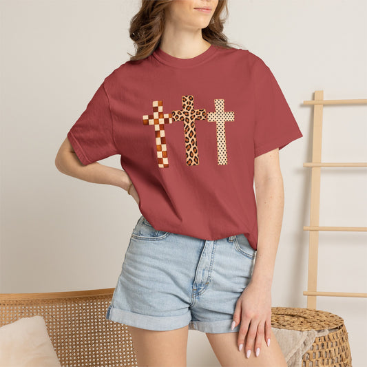 Three Crosses, Unisex Garment-Dyed T-shirt