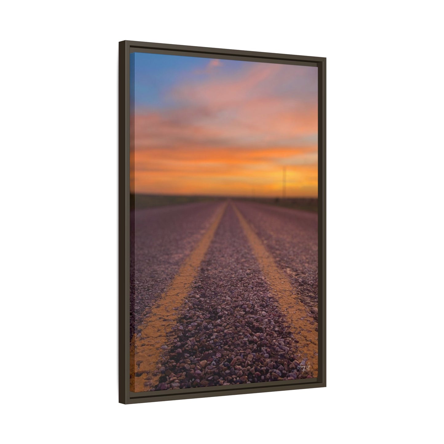 Highways and the Biways Sunset, Gallery Canvas Wraps, Vertical Frame