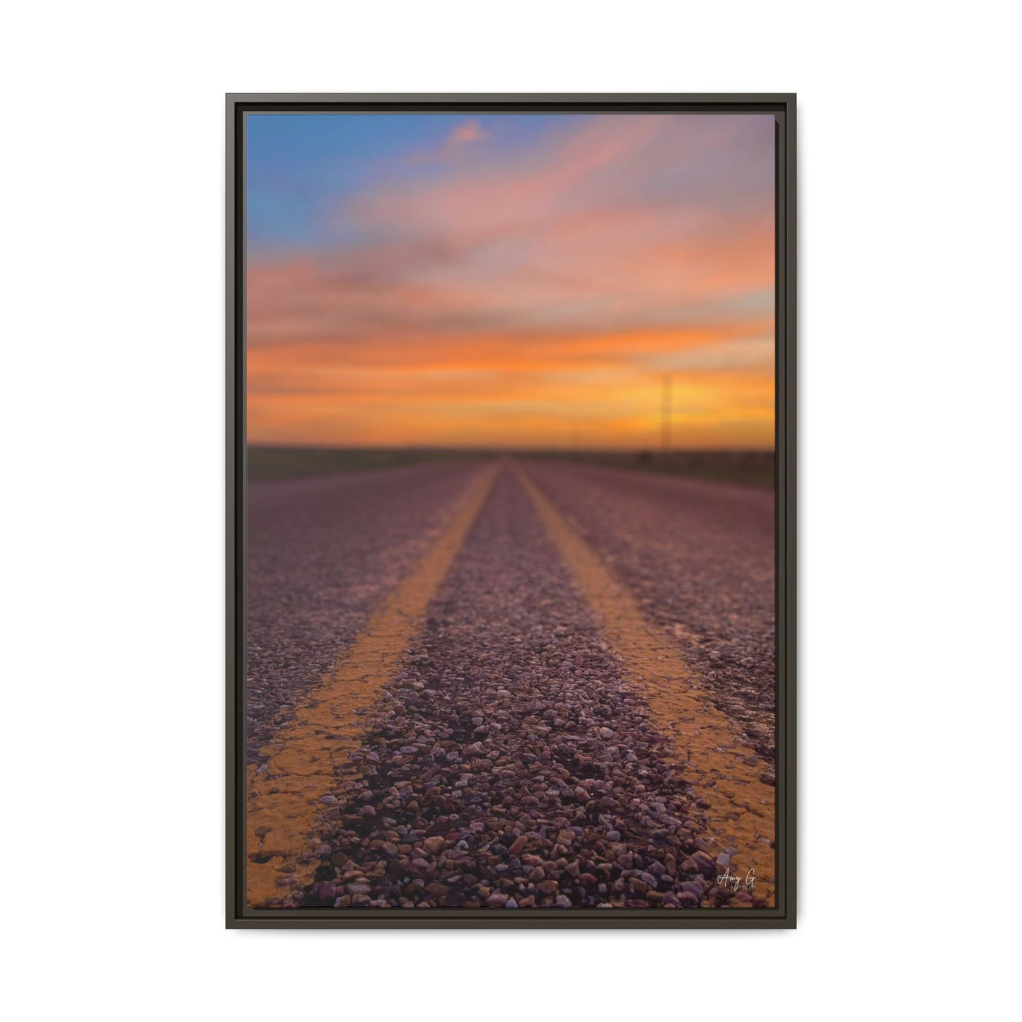 Highways and the Biways Sunset, Gallery Canvas Wraps, Vertical Frame