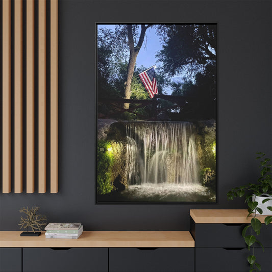 Patriotic falls Matte Canvas, Framed (Multi-color)