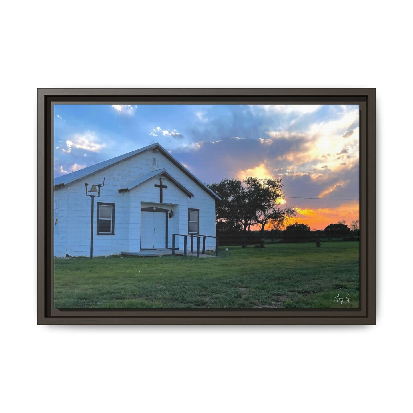 Chapel Sunset, Gallery Canvas Wraps, Horizontal Frame