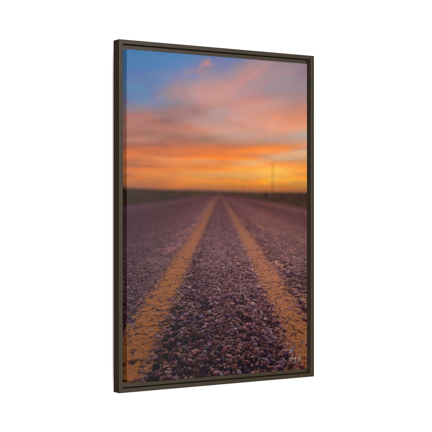 Highways and the Biways Sunset, Gallery Canvas Wraps, Vertical Frame