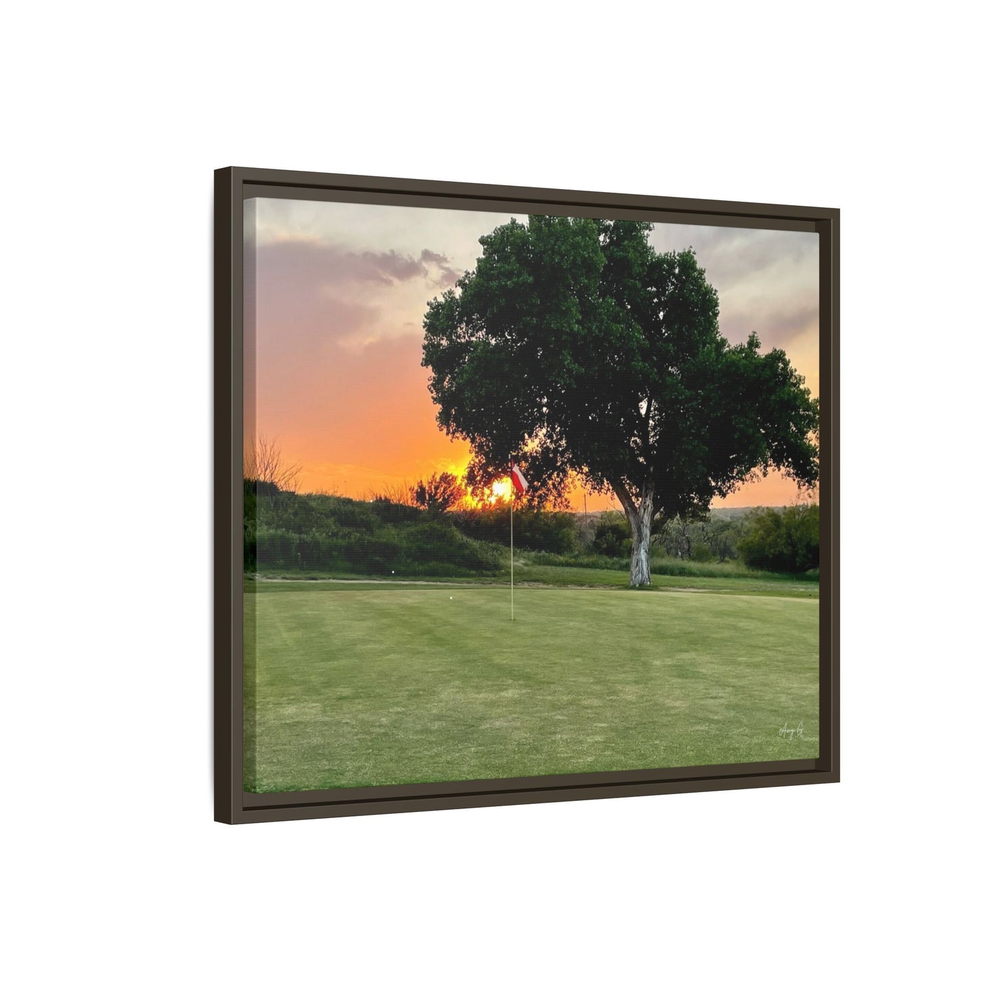 Golf Green sunset, Gallery Canvas Wraps, Horizontal Frame
