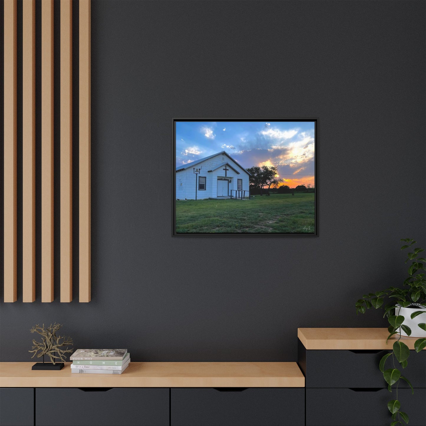 Chapel Sunset, Gallery Canvas Wraps, Horizontal Frame