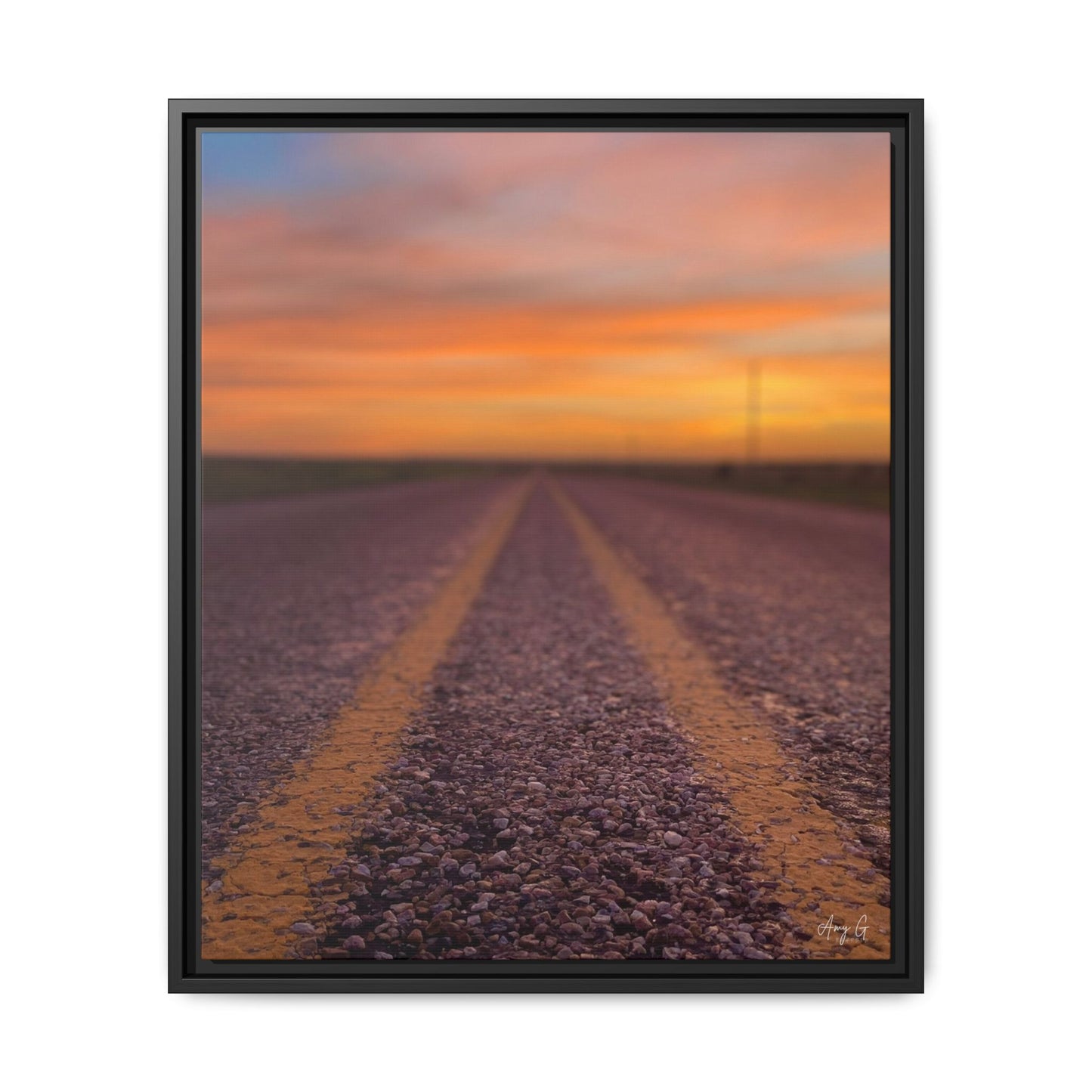 Highways and the Biways Sunset, Gallery Canvas Wraps, Vertical Frame