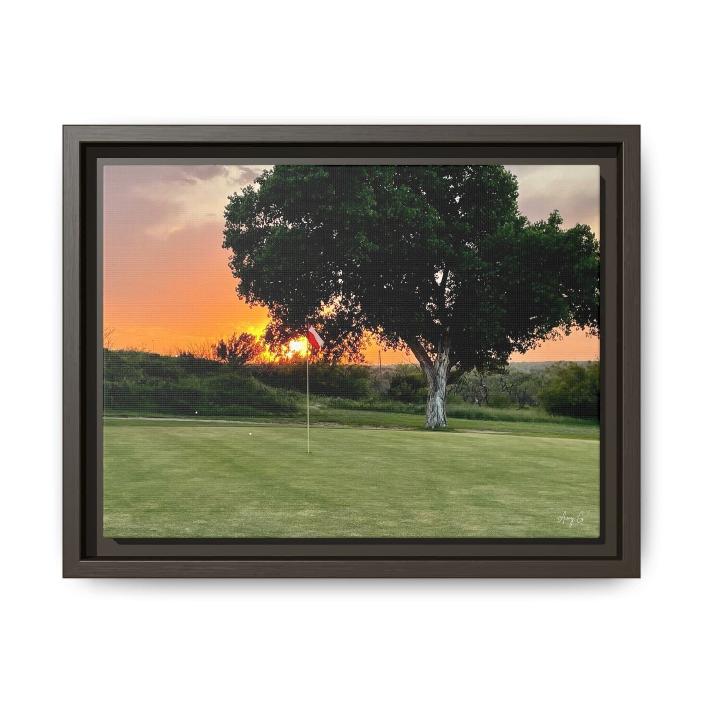 Golf Green sunset, Gallery Canvas Wraps, Horizontal Frame