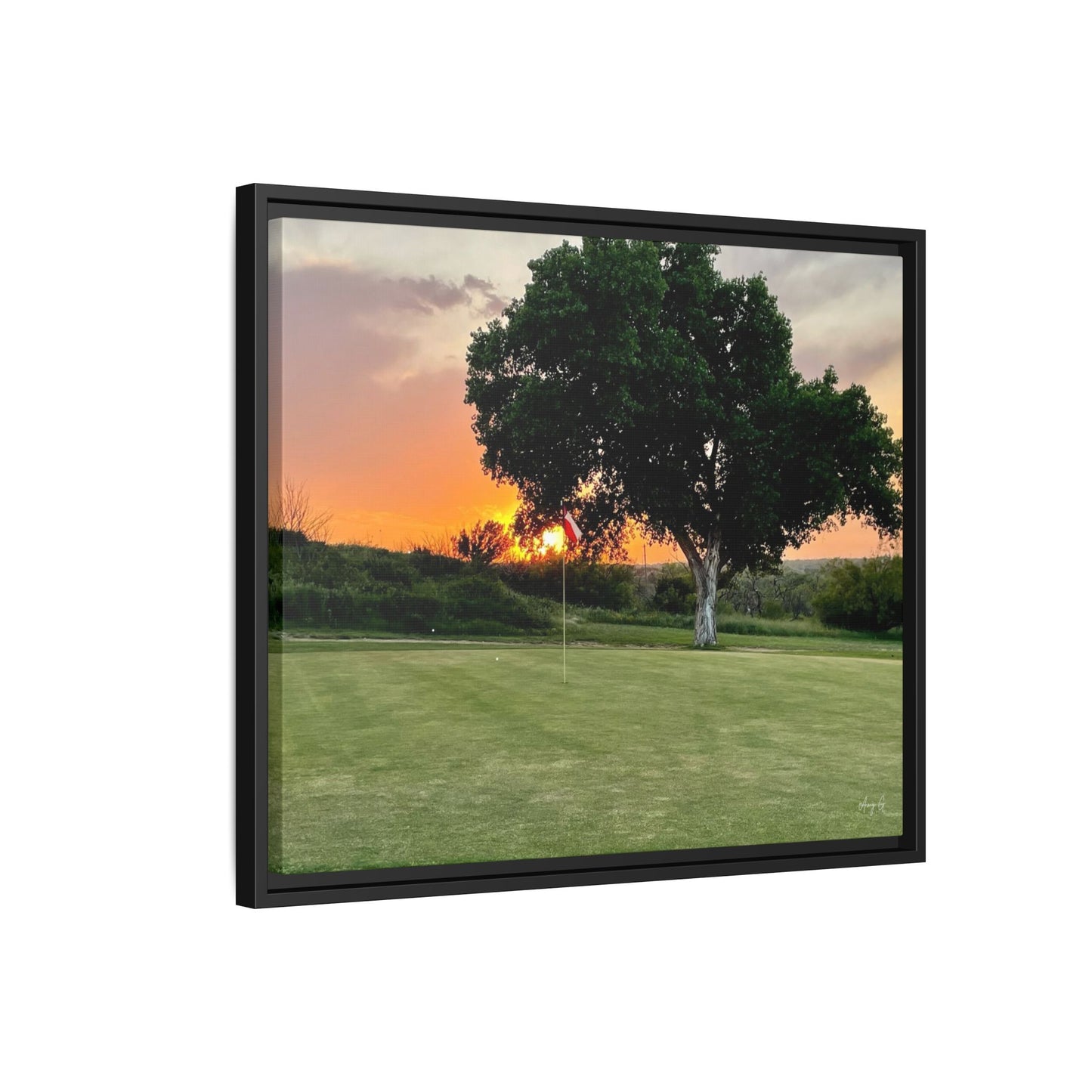 Golf Green sunset, Gallery Canvas Wraps, Horizontal Frame
