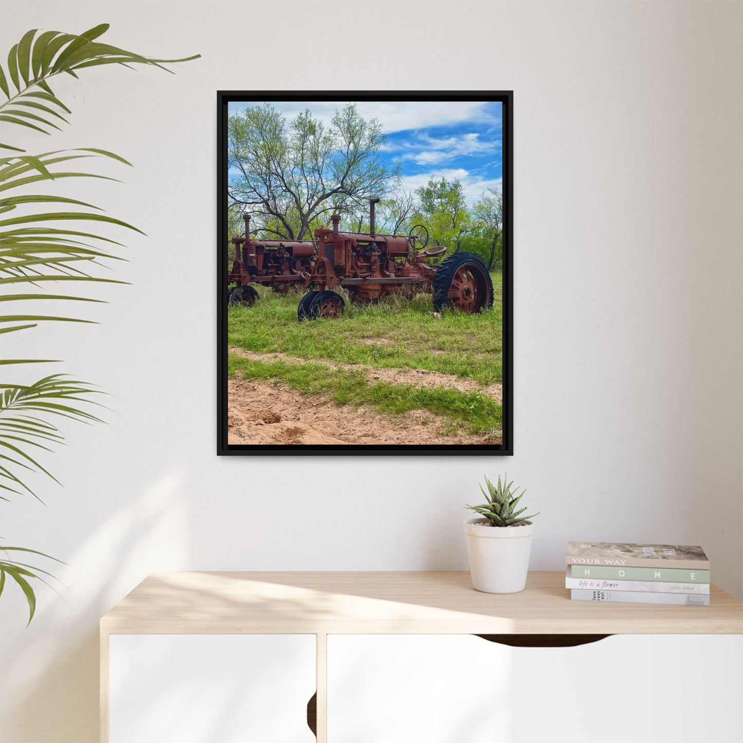Twin Tractors, Gallery Canvas Wraps, Vertical Frame