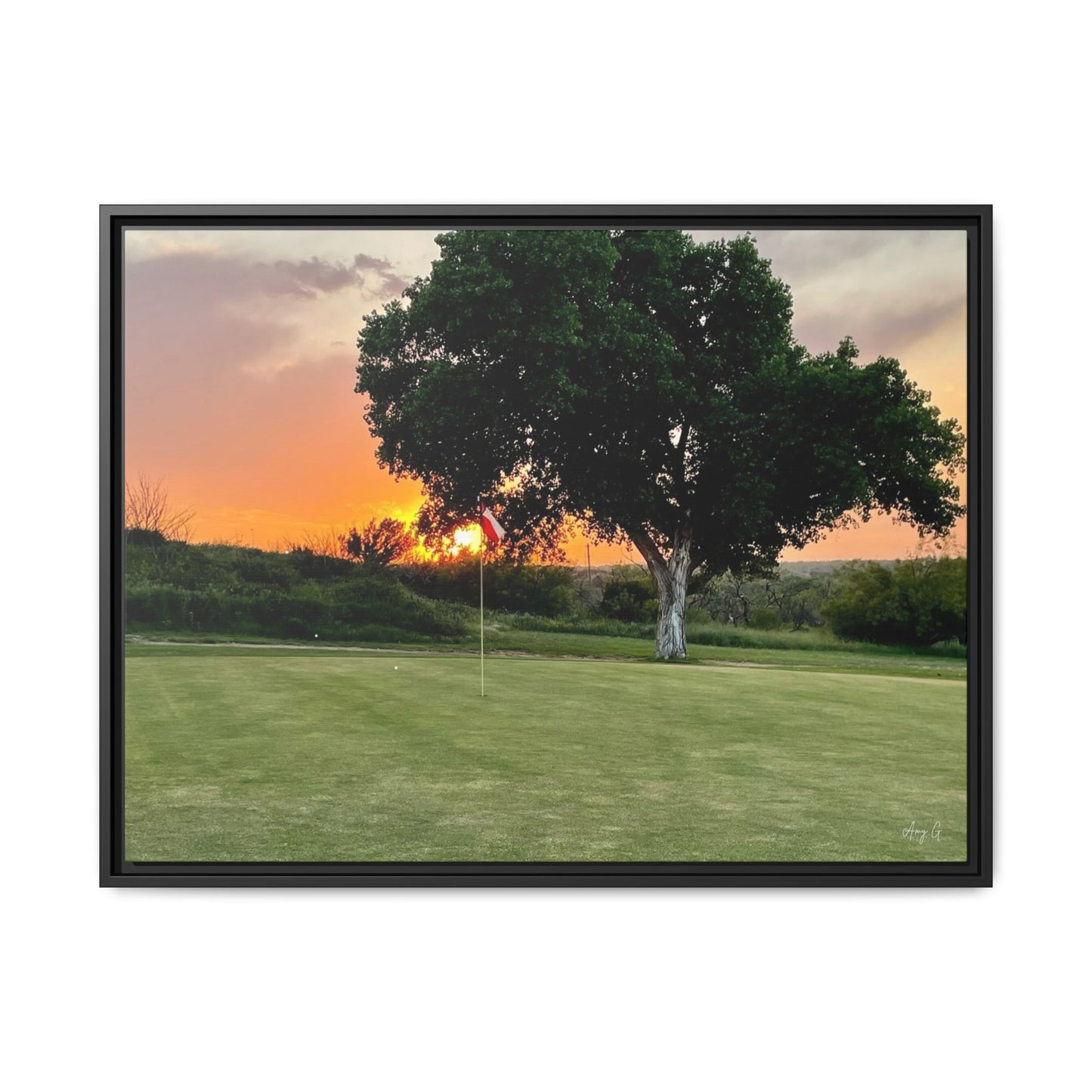 Golf Green sunset, Gallery Canvas Wraps, Horizontal Frame