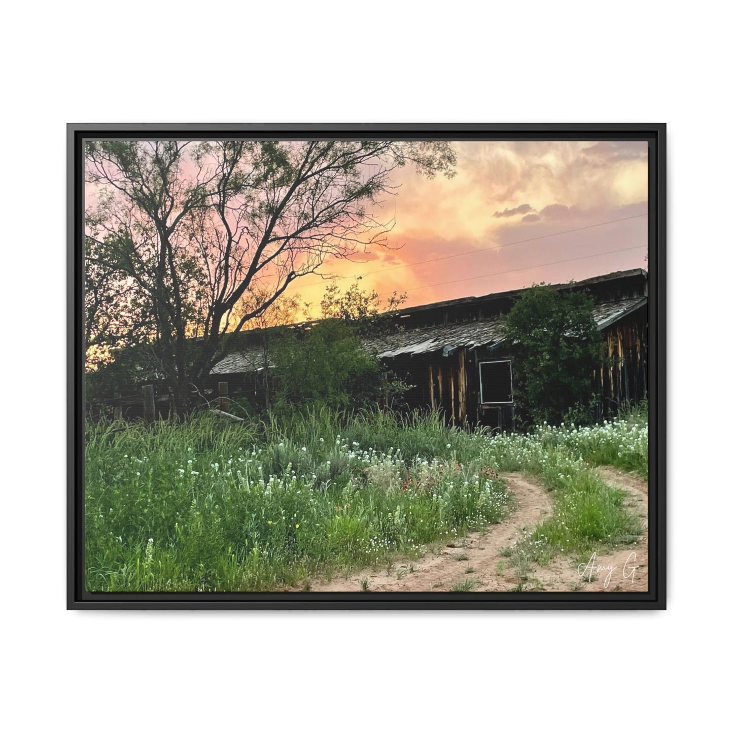 Stable, Matte Canvas, Black Frame