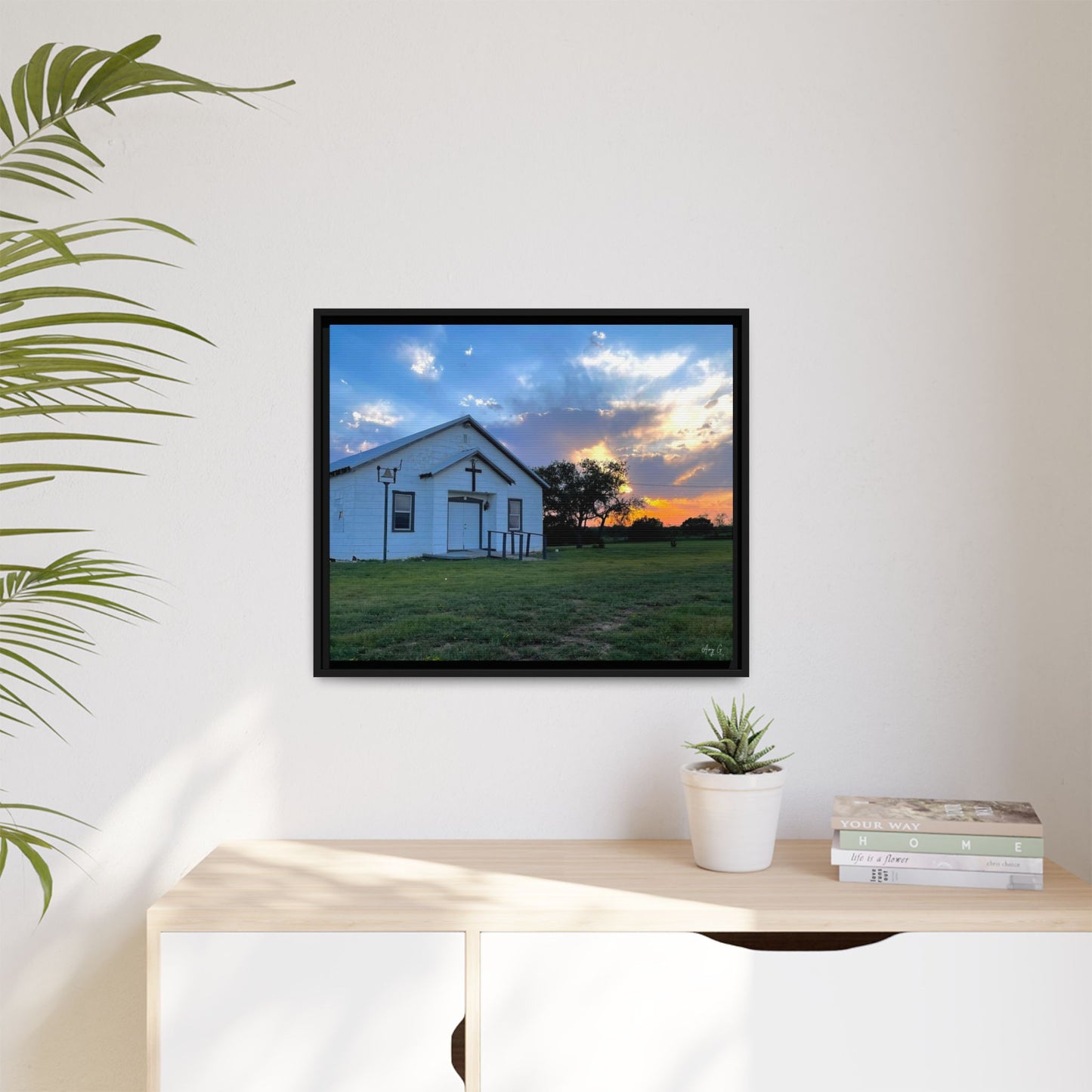 Chapel Sunset, Gallery Canvas Wraps, Horizontal Frame