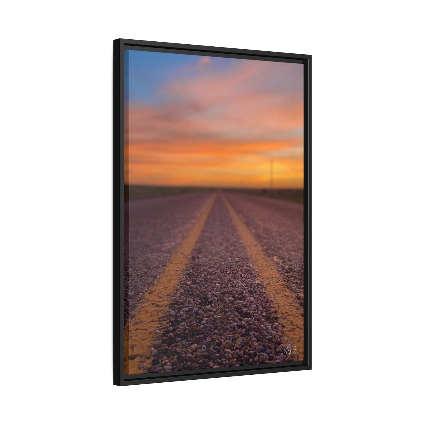 Highways and the Biways Sunset, Gallery Canvas Wraps, Vertical Frame