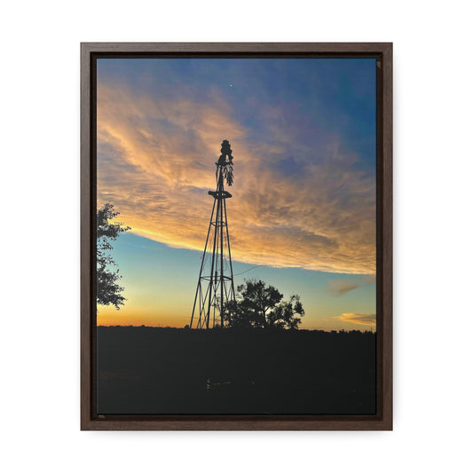 Windmill Sunset, Gallery Canvas Wraps, Vertical Frame
