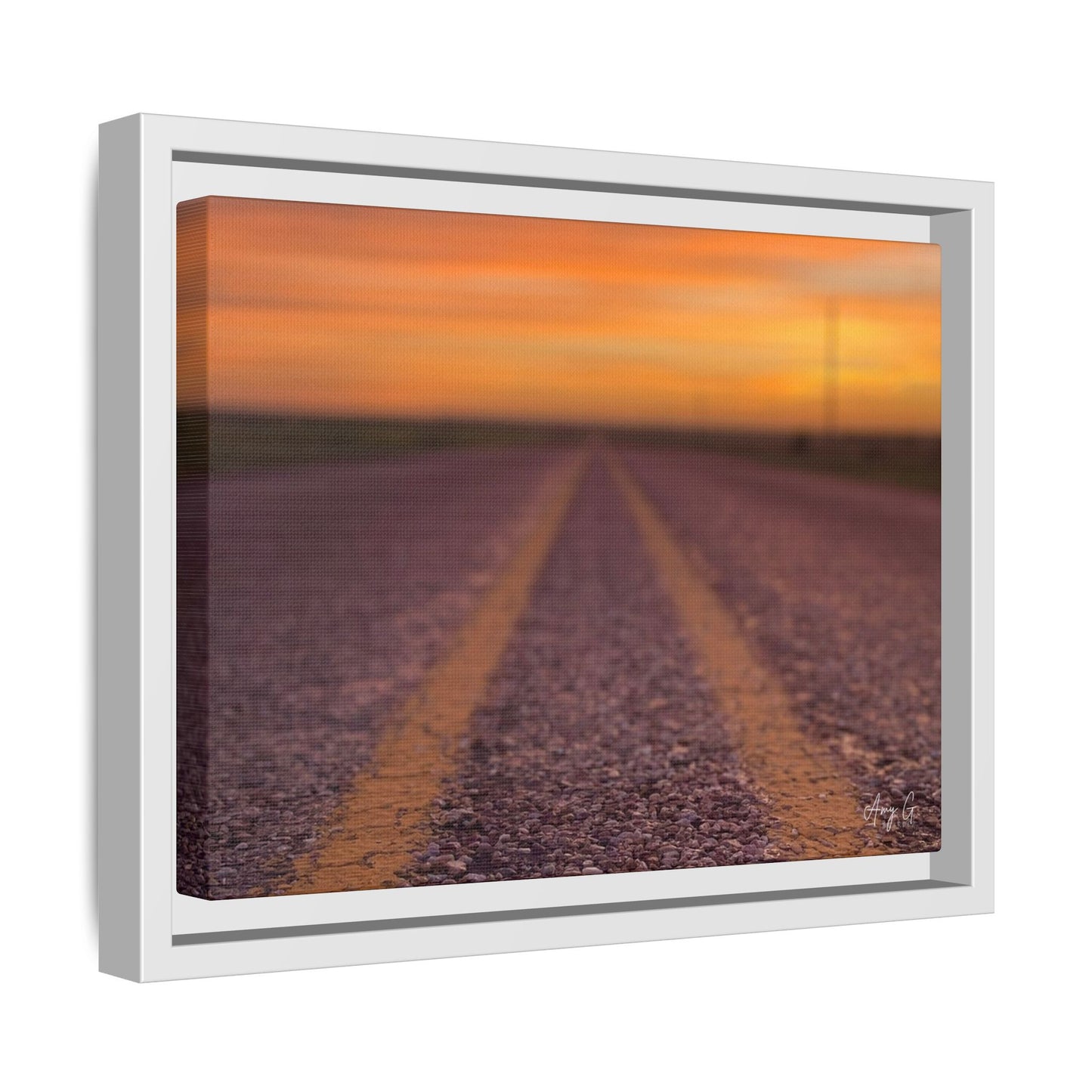 Highways and the Biways Sunset, Gallery Canvas Wraps, Vertical Frame