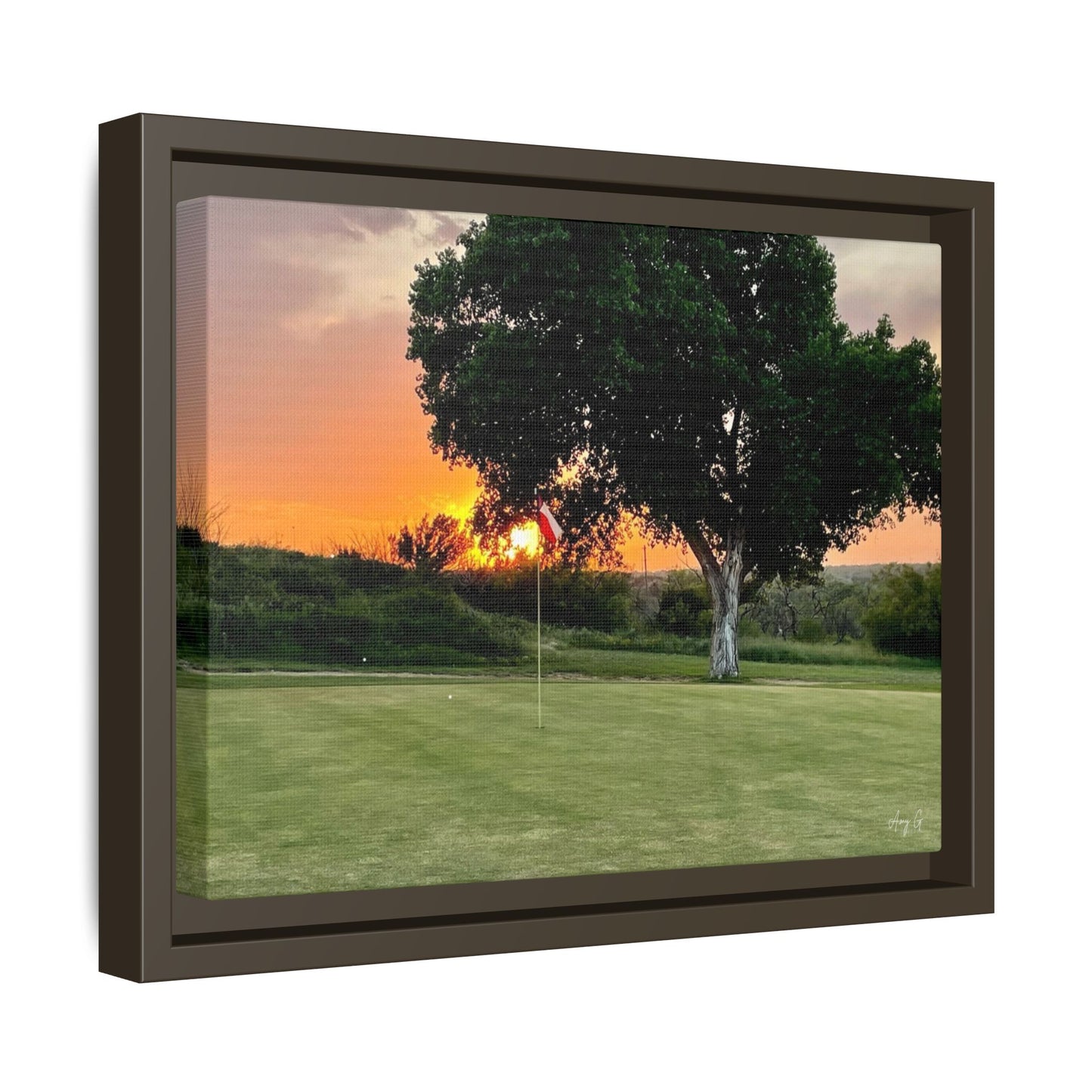 Golf Green sunset, Gallery Canvas Wraps, Horizontal Frame
