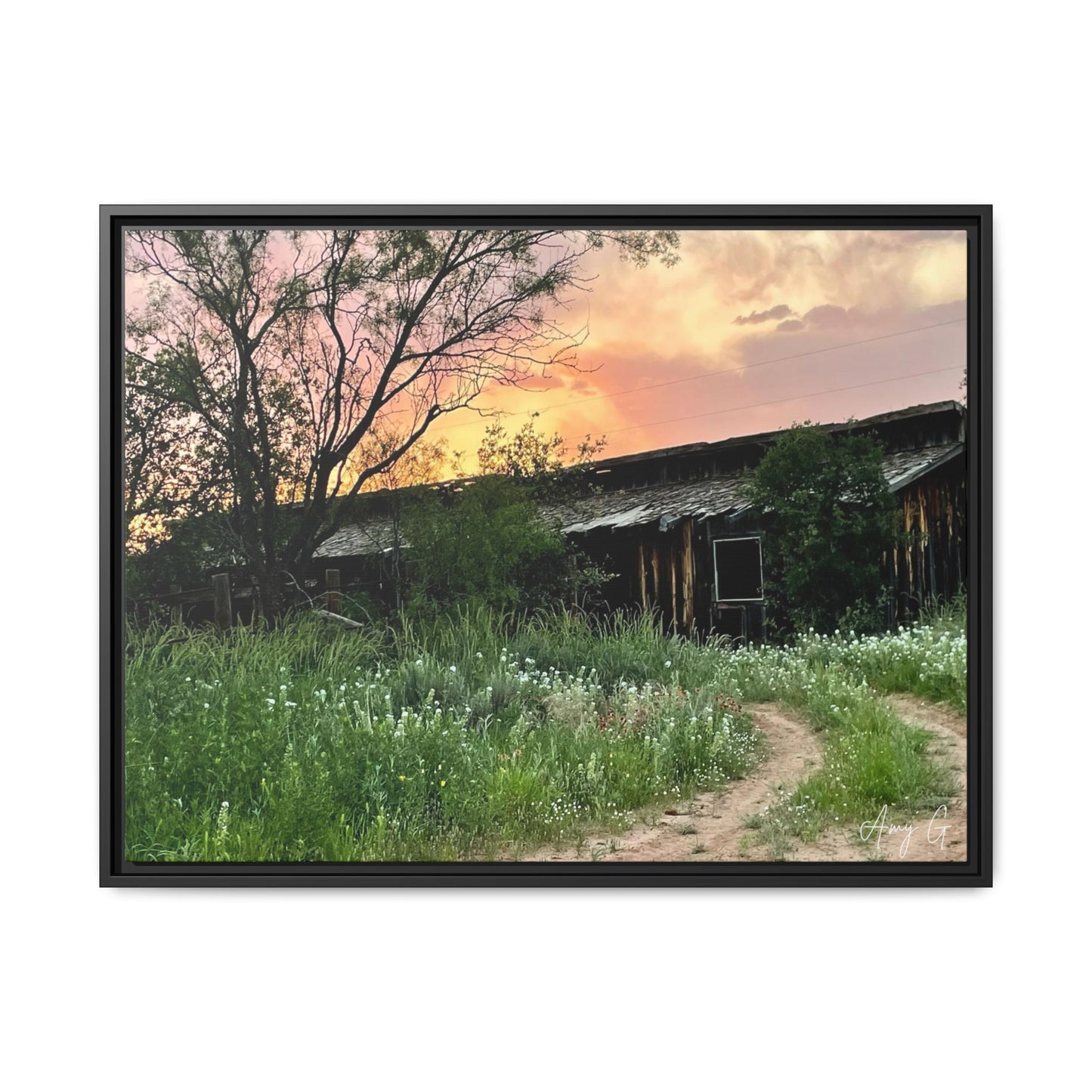 Stable, Matte Canvas, Black Frame