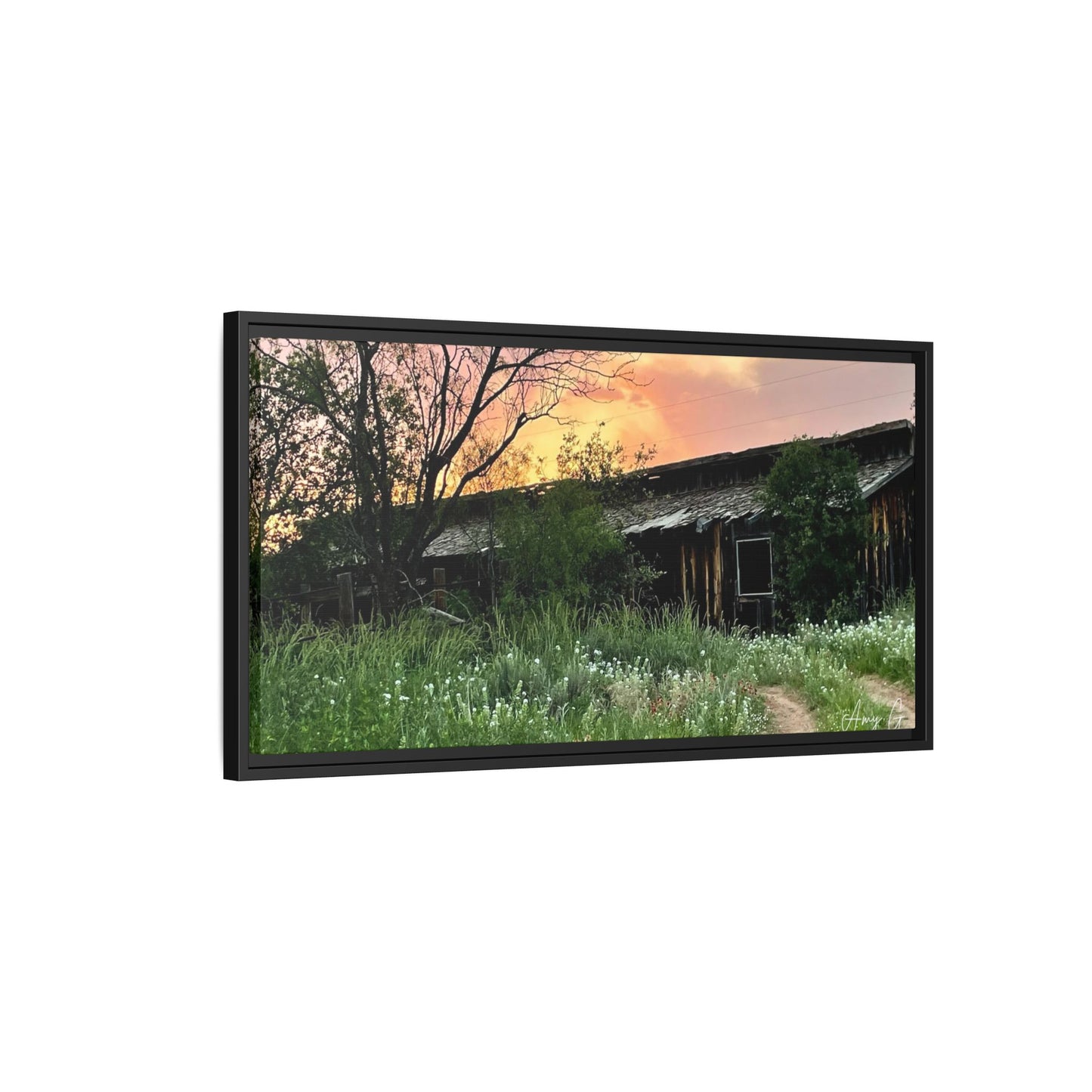 Stable, Matte Canvas, Black Frame