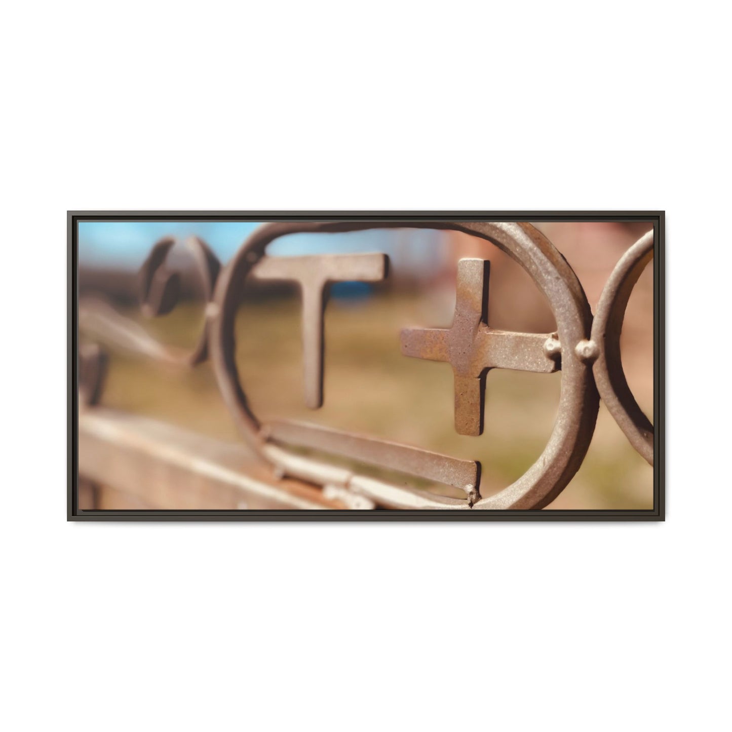 T cross Bar, Matte Canvas, Framed (Multi-color)