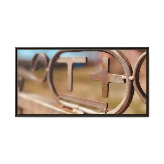 T cross Bar, Matte Canvas, Framed (Multi-color)