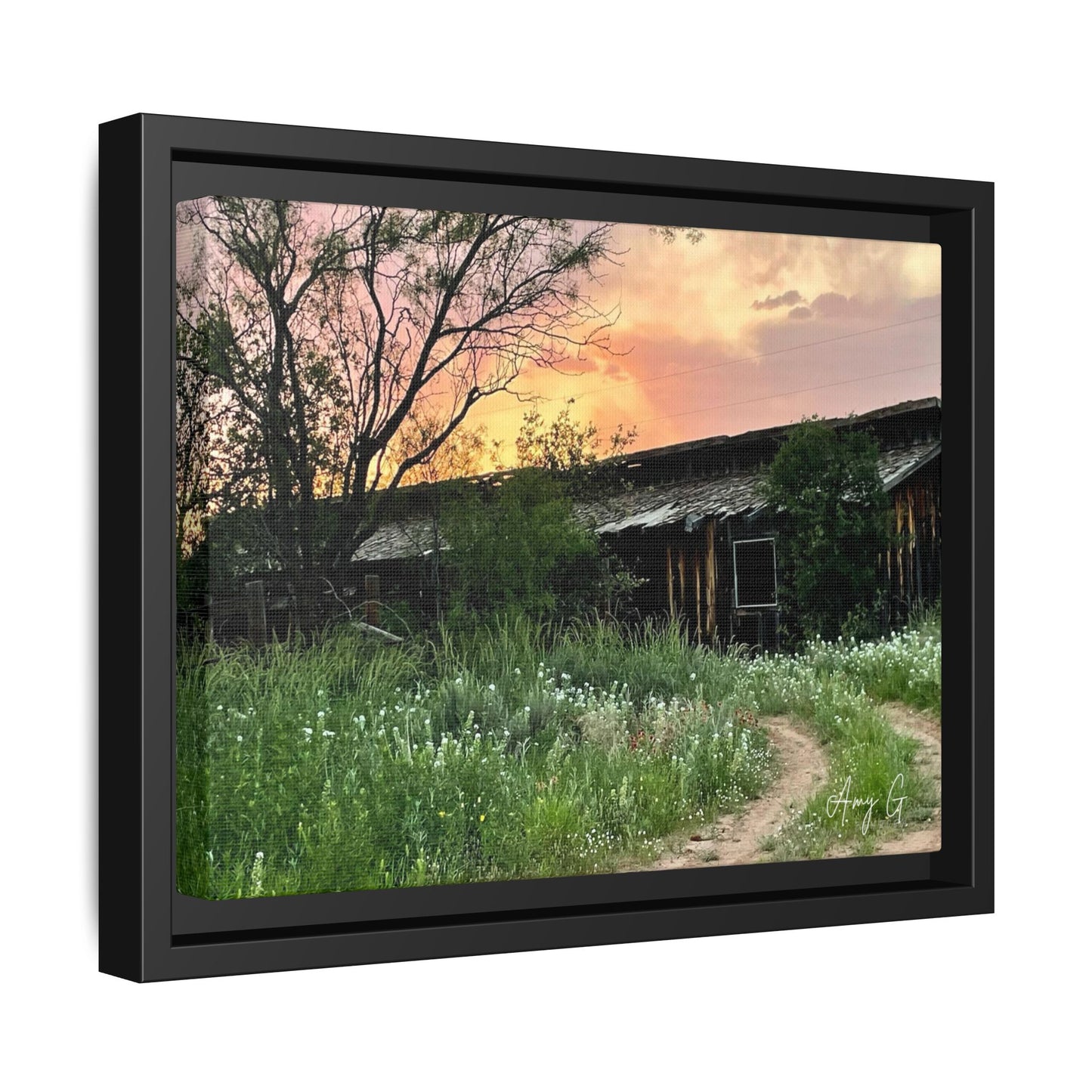 Stable, Matte Canvas, Black Frame
