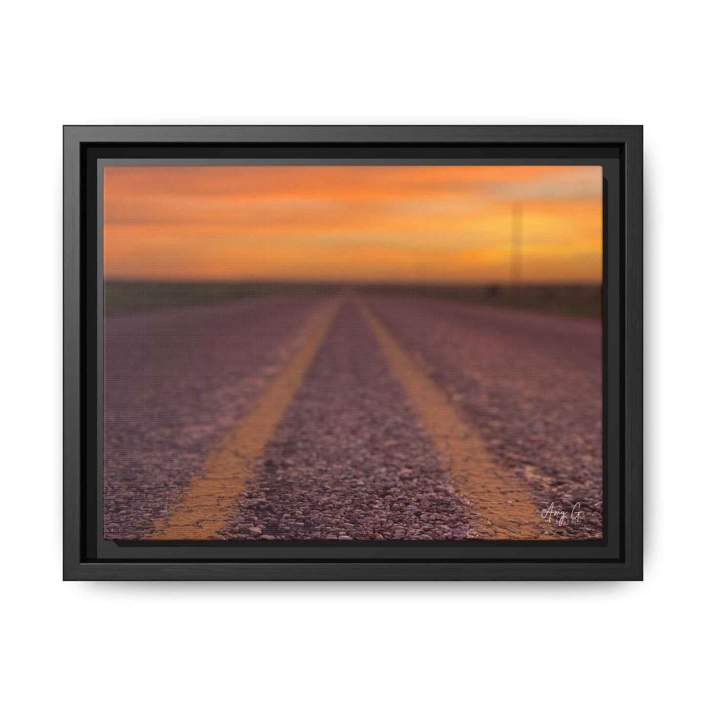 Highways and the Biways Sunset, Gallery Canvas Wraps, Vertical Frame