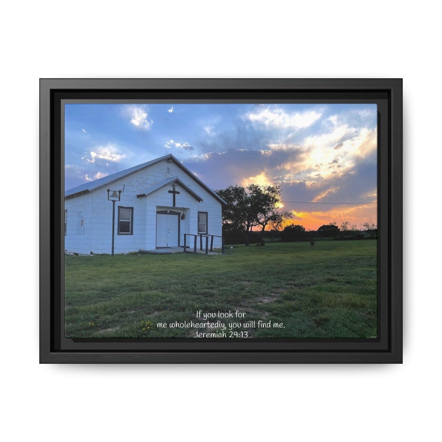 Jeremiah 29:13, Matte Canvas, Framed (Multi-color)