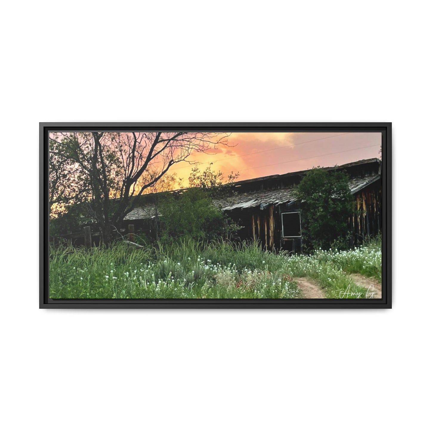 Stable, Matte Canvas, Black Frame