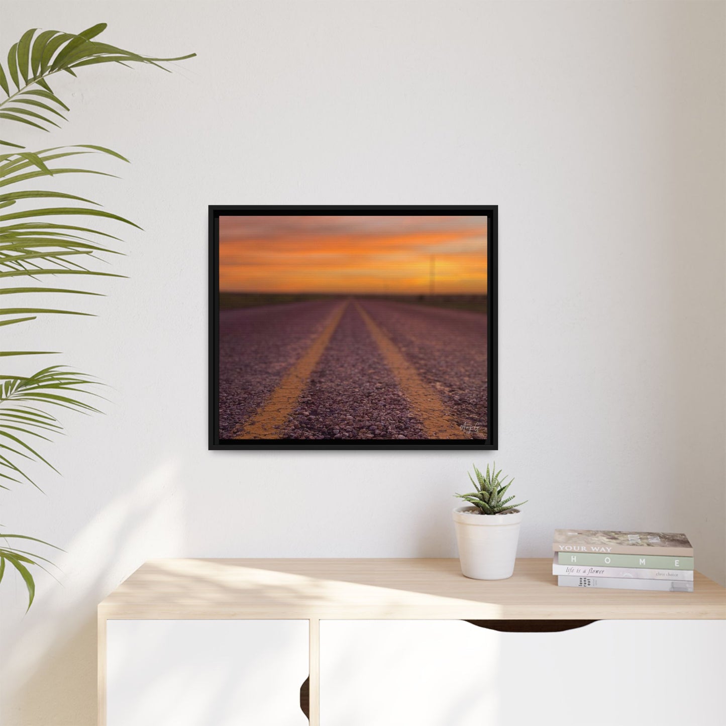 Highways and the Biways Sunset, Gallery Canvas Wraps, Vertical Frame