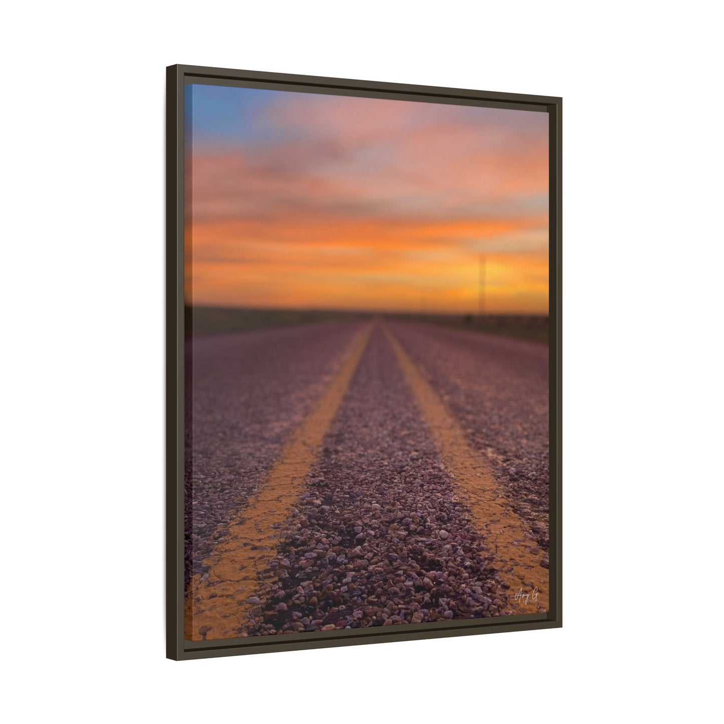 Highways and the Biways Sunset, Gallery Canvas Wraps, Vertical Frame